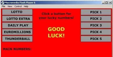 UK Lottery Advanced random number generator .
